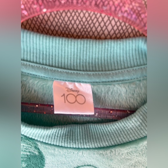 Disney 100 - Cozy Princess Graphic teal pullover Sweater - Size S (6) - Picture 3 of 6